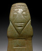 PC125 -    LARGE PRE-COLUMBIAN AXE GOD CARVED PENDANT IN GREEN SERPENTINE FROM CENTRAL AMERICA