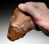 M383 - RARE FINEST  MUSEUM EXAMPLE EGYPTIAN ACHEULEAN HAND AXE WITH UNUSUAL NATURAL ANIMISTIC FEATURE