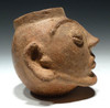 PC017 - PRE-COLUMBIAN HEAD-HUNTING TROPHY HEAD EFFIGY POT OF THE GREATER NICOYA CULTURE
