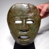 MUSEUM-CLASS UNUSUALLY LARGE PRE-COLUMBIAN SERPENTINE STONE MASK OF LIFE-SIZE PROPORTIONS INTACT FROM MESOAMERICA *PC089