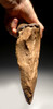 LARGE BONE-SMASHING PRESTIGE ACHEULEAN STONE PICK HAND AXE MADE BY HOMO ERECTUS (ERGASTER) WITH UNUSUAL GRIP FEATURE *ACH226