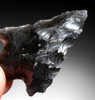 LARGE BARBED PRE-COLUMBIAN BIFACIAL OBSIDIAN ATLATL SPEARPOINT FROM THE HEFLIN COLLECTION * PC264