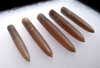 FIVE NATURAL GONIOTEUTHIS SOLID CALCITE BELEMNITES FROM THE CRETACEOUS PERIOD *BEL104