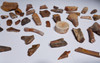 COLLECTION OF NICE 40 FOSSIL DINOSAUR AND REPTILE TEETH AND BONES  *BONELOT16
