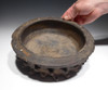 UNBROKEN LARGE MAYAN SPIKED RITUAL BOWL CERAMIC WITH CEIBA TREE THORN DESIGN *PC280