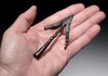 RARE COMPLETE ANCIENT SWALLOWTAIL BROAD HEAD HUNTING ARROWHEAD FROM THE LATE BYZANTINE ROMAN EMPIRE *R195