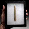 RARE LARGE BONE ARROWHEAD WITH GREEN ANCIENT BRONZE PATINA STAINING FROM THE BRONZE AGE NEAR EASTERN LURISTAN CULTURE *LUR132