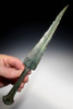 ANCIENT BRONZE LURISTAN DAGGER WITH PENANNULAR RIB ON INTEGRAL HANDLE *LUR100