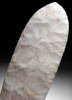 MUSEUM-CLASS UNBROKEN AZTEC PRE-COLUMBIAN SACRIFICAL BIFACIAL DAGGER IN RARE WHITE CHERT *PC287