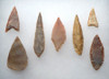 SEVEN HIGH GRADE CAPSIAN AFRICAN NEOLITHIC ARROWHEADS *CAP166