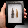 TWO RARE FLAKE TOOLS FROM FAMOUS CAVE ART SITE IN FRANCE GROTTE DU PLACARD *UP011