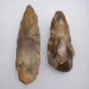 TWO CHOICE AFRICAN CAPSIAN NEOLITHIC BIFACIAL FLAKE STONE KNIVES *CAP224
