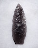 FINEST LARGE PRE-COLUMBIAN ATLATL LEAF POINT SPEARHEAD OF TRANSLUCENT OBSIDIAN  * PC310