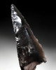 RARE FORM TRIANGULAR PRE-COLUMBIAN TRANSLUCENT OBSIDIAN ATLATL SPEARHEAD  * PC318