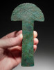 ANCIENT PRE-COLUMBIAN SURGICAL COPPER TUMI KNIFE FOR SKULL TREPANATION  *PC326