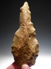 FINEST UNBROKEN AFRICAN STONE AGE ACHEULEAN FICRON HAND AXE WITH RARE NARROW TIP  *ACH294