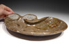 ARTISAN HANDCRAFTED FOSSIL FREEFORM AMMONITE STONEWARE DISH BOWL  *SW76