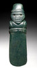 RICH BLUE GREEN SERPENTINE PRE-COLUMBIAN AXE GOD CARVED PENDANT *PC212