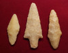 THREE RARE QUARTZITE TENERIAN AFRICAN NEOLITHIC ARROWHEADS FROM THE PEOPLE OF THE GREEN SAHARA  *CAP306