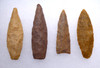 FOUR RARE FINEST LARGE QUARTZITE TENERIAN AFRICAN NEOLITHIC ARROWHEADS  *CAP307