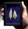 TWO UNIFACIAL AFRICAN CAPSIAN NEOLITHIC ARROWHEADS  *CAP324