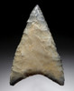 FINEST LARGE BROAD HOLLOW BASE DELTA CAPSIAN AFRICAN NEOLITHIC ARROWHEAD  *CAP334