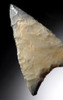 FINEST LARGE BROAD HOLLOW BASE DELTA CAPSIAN AFRICAN NEOLITHIC ARROWHEAD  *CAP334