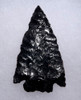 EXQUISITE LARGE PRE-COLUMBIAN OBSIDIAN NOTCH BARBED ATLATL SPEARHEAD  * PC344