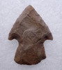 FINE GRADE MAYAN PRE-COLUMBIAN LARGE BARBED ATLATL ARROWHEAD IN PINK CHERT  *PC352