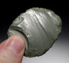 RARE THIN GREEN JASPER DISCOIDAL SCRAPER FROM THE TENERIAN AFRICAN NEOLITHIC PEOPLE OF THE GREEN SAHARA  *CAP262