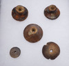 FIVE PRE-COLUMBIAN QUIMBAYA ANCIENT TEXTILE SPINDLE WHORLS FROM SOUTH AMERICA  *PC355