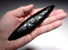 SUPERB PRE-COLUMBIAN AZTEC OBSIDIAN LEAF BLADE DAGGER WITH BIFACIAL FLAKING   *PC379