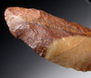 EXCEPTIONAL MIDDLE STONE AGE RED AND GOLD QUARTZITE SIDE SCRAPER TOOL FROM LIBYA  *M448