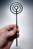 UNUSUAL "BULLSEYE" ANCIENT LURISTAN BRONZE PRESTIGE STICK PIN FROM THE NEAR EAST  *LUR226