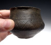 RARE BLACKWARE DECORATED PRESTIGE CERAMIC CUP OF THE EUROPEAN URNFIELD LUSATIAN CULTURE  *URN38