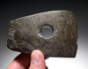 RARE INTACT LINEAR POTTERY CULTURE NEOLITHIC HARDSTONE PERFORATED FLAT ADZE AXE FROM EUROPE  *N240
