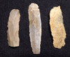 THREE UPPER PALEOLITHIC MAGDALENIAN BLADE TOOLS FROM FAMOUS FRENCH CAVE ART SITE  *UP021