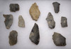 TEN EUROPEAN NEOLITHIC MICHELSBERG CULTURE FLINT FLAKE TOOLS FROM FAMOUS SITE IN THE NETHERLANDS  *N245