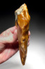 INVESTMENT-CLASS HOMO ERECTUS ACHEULEAN PRESTIGE HAND AXE FROM FRANCE OF INTENSE GOLDEN ORANGE FLINT  *ACH453