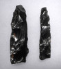 TWO EXCEPTIONAL COMPLETE AZTEC PRE-COLUMBIAN OBSIDIAN BLADE SCRAPERS  *PC460