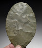 MUSEUM-CLASS LARGE BANDED GREEN JASPER PRESTIGE OVATE BIFACE FROM THE TENERIAN AFRICAN NEOLITHIC  *CAP391