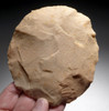 LARGE TENERIAN AFRICAN NEOLITHIC BIFACIAL SUN DISK SCRAPER IN QUARTZITE  *CAP392