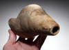 LARGE PRE-COLUMBIAN MAYAN RITUAL CERAMIC CONCH SHELL TRUMPET HORN  *PC380