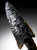 INVESTMENT-CLASS TEOTIHUACAN PRE-COLUMBIAN PARALLEL FLAKED PRESTIGE BIFACIAL SPEARHEAD IN GREEN OBSIDIAN  *PC495