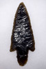 INVESTMENT-CLASS TEOTIHUACAN PRE-COLUMBIAN PARALLEL FLAKED PRESTIGE BIFACIAL SPEARHEAD IN GREEN OBSIDIAN  *PC495