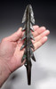 FINEST LARGE ANCIENT COPPER HARPOON SPEARHEAD FROM THE COPPER HOARD GANGETIC CULTURE  *LUR198