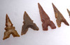 SIX PREMIUM COLLECTOR GRADE AFRICAN CAPSIAN NEOLITHIC PROJECTILE POINT ARROWHEADS  *CAP412