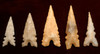 FIVE FINEST COLLECTOR GRADE AFRICAN CAPSIAN NEOLITHIC PROJECTILE POINT ARROWHEADS  *CAP411