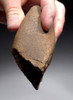 EXCEPTIONAL AFRICAN HOMO ERECTUS MODE 1 OLDOWAN PEBBLE CHOPPER AXE WITH BROAD CUTTING EDGE  *PB191