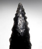 PRE-COLUMBIAN MAYAN OBSIDIAN SERRATED ARROWHEAD FOR WARFARE  *PC506